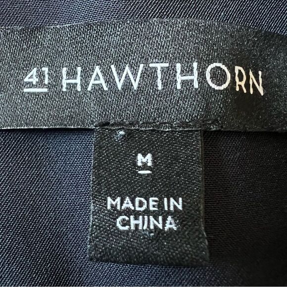 41 Hawthorn Navy Women's Career Business Casual Open Front Blazer Jacket SZ M - Picture 6 of 15